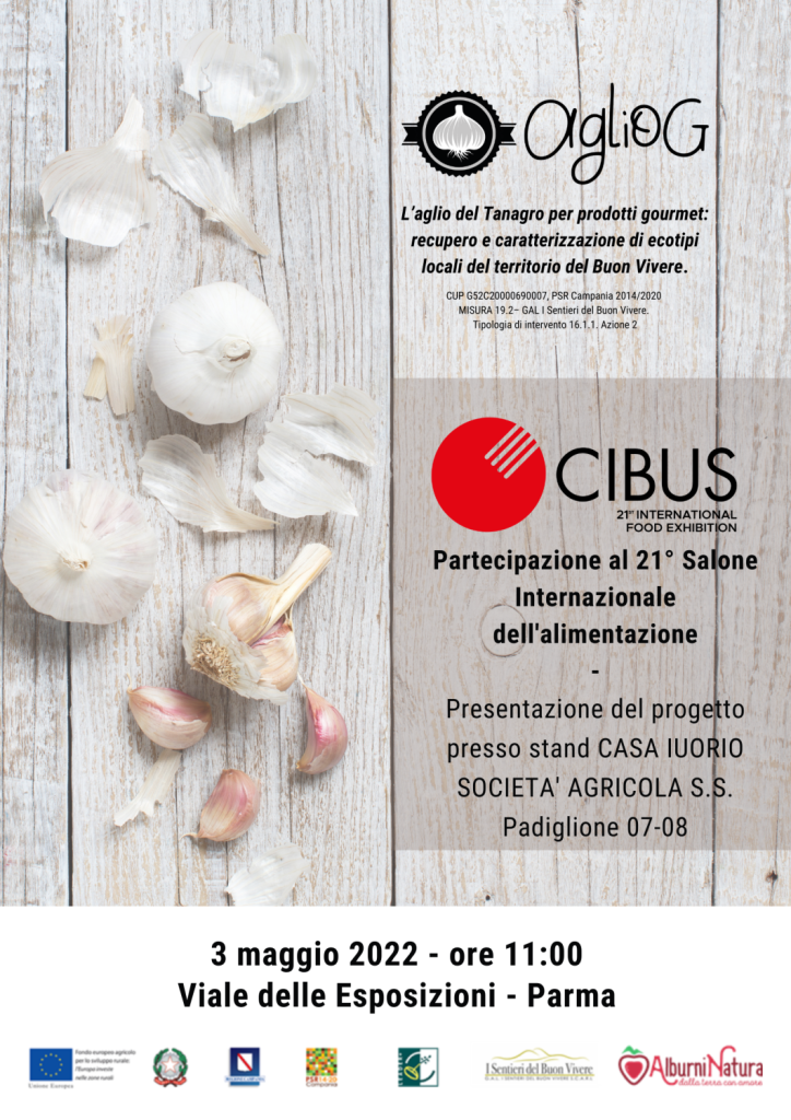 AGLIOG - Presentazione del Progetto c/o CIBUS PARMA, 3 maggio 2022, ore 11.00