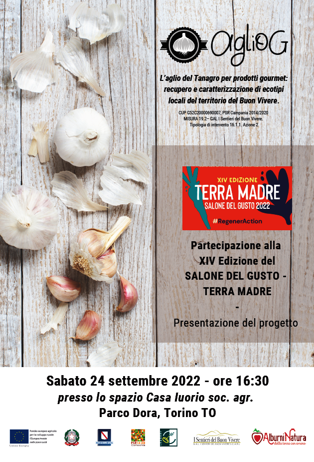 AGLIOG – Presentazione del Progetto c/o TERRA MADRE - SALONE DEL GUSTO, Torino, 24 settembre 2022