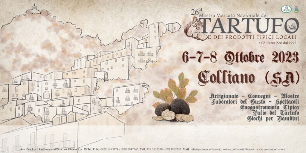 Manifestazione d'interesse per partecipazione alla 26esima edizione della Mostra Mercato del Tartufo -  6/8 Ottobre 2023, Colliano (SA)